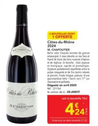METRO M. CHAPOUTIER Côtes-du-Rhône offre