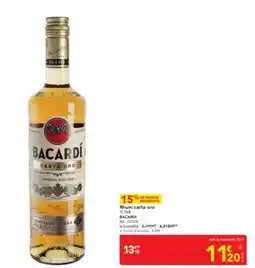 METRO BACARDI Rhum carta oro offre