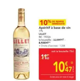 METRO LILLET Apéritif à base de vin offre