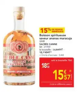 METRO SACRÉE CANNE Boisson spiritueuse saveur ananas maracuja offre