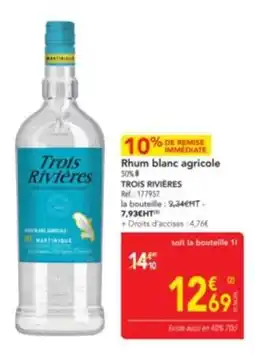 METRO TROIS RIVIERES Rhum blanc agricole offre