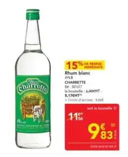 METRO CHARRETTE Rhum blanc offre