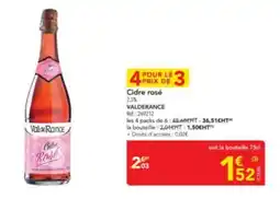 METRO VALDERANCE Cidre rosé 2.5% offre