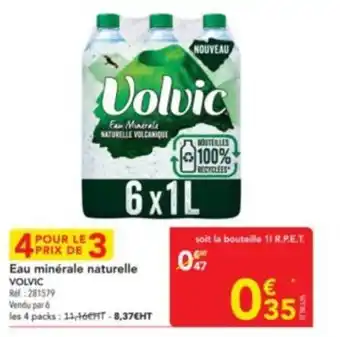 METRO VOLVIC Eau minérale naturelle offre