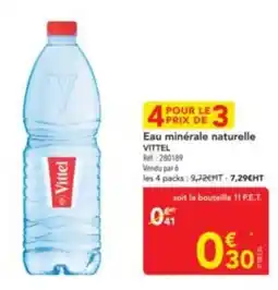 METRO VITTEL Eau minérale naturelle offre