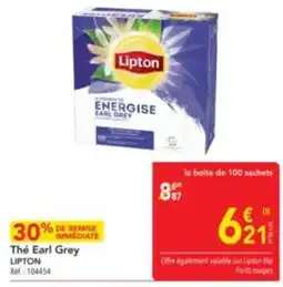 METRO LIPTON The Earl Grey offre