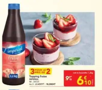 METRO IMPERIAL Topping fraise offre