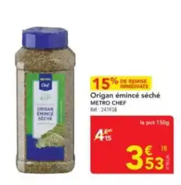 METRO METRO CHEF Origan émincé séché offre