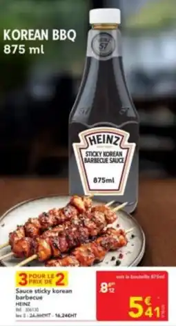 METRO HEINZ Korean bbq offre