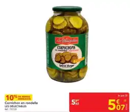 METRO LES DÉLECTABLES Cornichon en rondelle offre