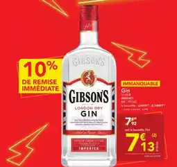 METRO GIBSON'S Gin offre