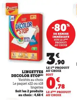 Hyper U Lingettes decolor stop offre