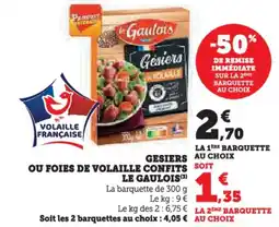 Hyper U Ou foies de volaille confits soit le gaulois offre