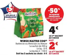 Hyper U Wings maitre coq offre