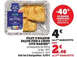 Hyper U Filet d'eglefin façon fish & chips cite marine offre
