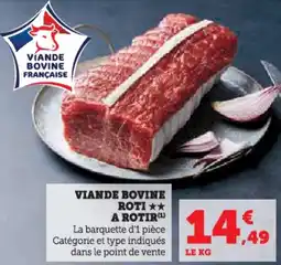 Hyper U Viande bovine roti a rotir offre