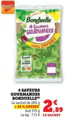 Hyper U 4 saveurs gourmandes bonduelle offre
