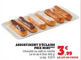 Hyper U Assortiment d'éclairs prix mini offre