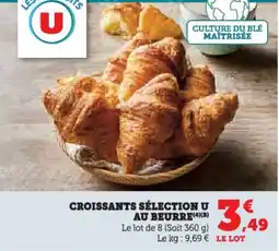 Hyper U Croissants sélection u au beurre offre