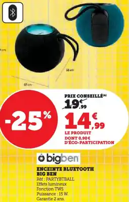 Hyper U Enceinte bluetooth big ben offre