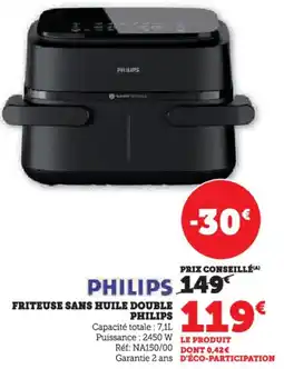 Hyper U Friteuse sans huile double philips offre