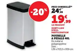 Hyper U Poubelle a pedale offre