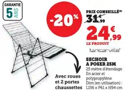 Hyper U Sechoir a poser 25m offre