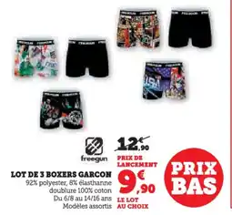 Hyper U Lot de 3 boxers garcon offre