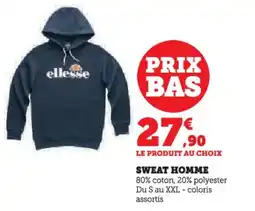 Hyper U Sweat homme offre