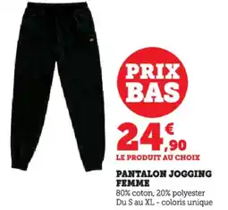 Hyper U Pantalon jogging femme offre