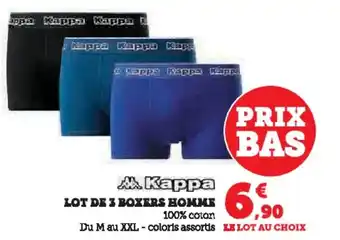 Hyper U Lot de 3 boxers homme offre