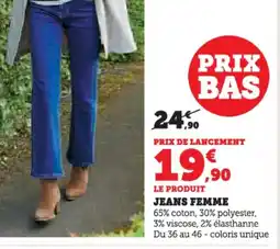 Hyper U Jeans femme offre