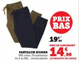 Hyper U Pantalon homme offre