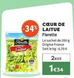 E.Leclerc Cœur de laitue FLORETTE offre