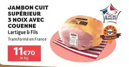 E.Leclerc JAMBON CUIT SUPÉRIEUR 3 NOIX AVEC COUENNE offre