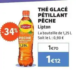 E.Leclerc THÉ GLACÉ PÉTILLANT PÊCHE offre