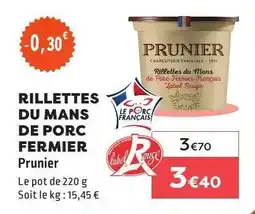 E.Leclerc RILLETTES DU MANS DE PORC FERMIER offre