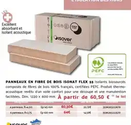 Bricomarché Isover - panneaux en fibre de bois isonat flex offre