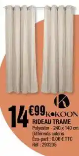La Foir'Fouille Kokoon - rideau trame offre