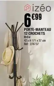 La Foir'Fouille Izéo - porte-manteau 12 crochets offre
