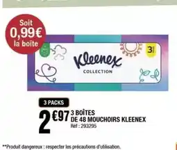 La Foir'Fouille Kleenex - boîtes de 48 mouchoirs offre