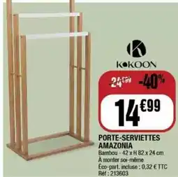La Foir'Fouille Kokoon - porte-serviettes amazonia offre