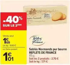 Carrefour Drive Reflets de france - sablés normands pur beurre offre