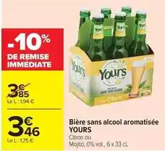 Carrefour Drive Bière sans alcool aromatisée offre