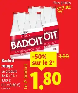 Lidl Badoit rouge offre