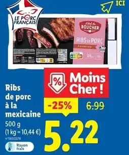 Lidl Ribs de porc à la mexicaine offre