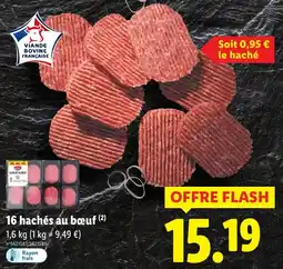 Lidl 16 hachés au bœuf offre