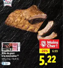 Lidl Ribs de porc à la mexicaine offre