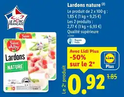 Lidl Lardons nature offre