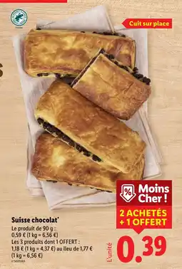 Lidl Suisse chocolat offre